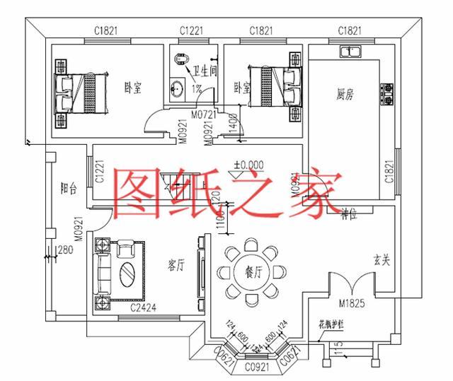 13X11米二層別墅，占地140平米造價只要25萬，非常美觀實用！