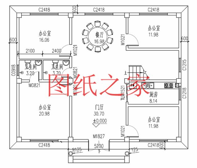12X14米、14X12米兩種尺寸的三層別墅，適合人口較多的家庭修建！