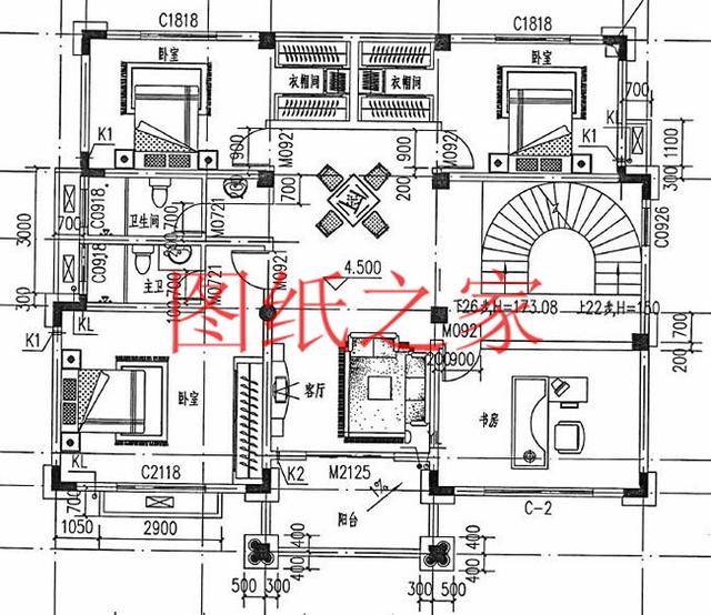 12X14米、14X12米兩種尺寸的三層別墅，適合人口較多的家庭修建！