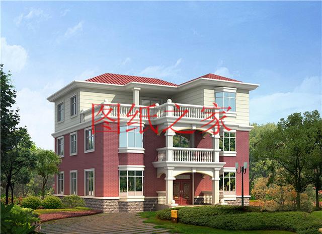 12X14米、14X12米兩種尺寸的三層別墅，適合人口較多的家庭修建！