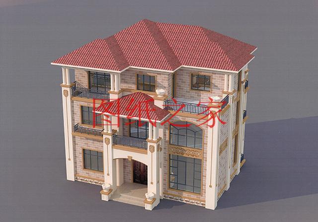 12X14米、14X12米兩種尺寸的三層別墅，適合人口較多的家庭修建！