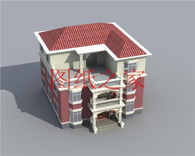 12X14米、14X12米兩種尺寸的三層別墅，適合人口較多的家庭修建！