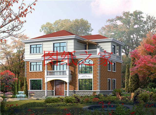 12X14米、14X12米兩種尺寸的三層別墅，適合人口較多的家庭修建！