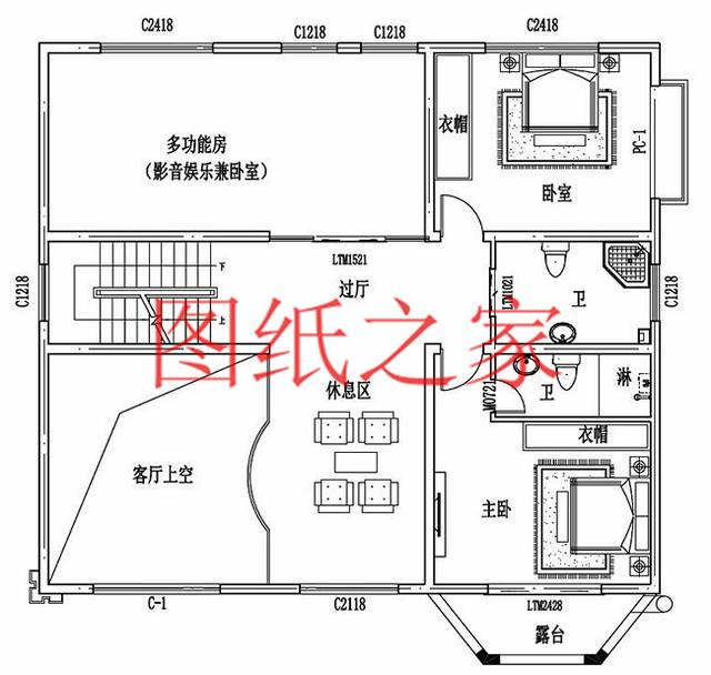 12X14米、14X12米兩種尺寸的三層別墅，適合人口較多的家庭修建！