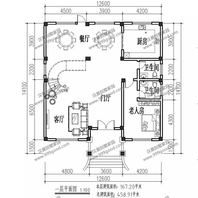 農(nóng)村建房一定要帶老人房！面寬12米的三層別墅設(shè)計(jì)，5室2廳帶健身房戶型超美