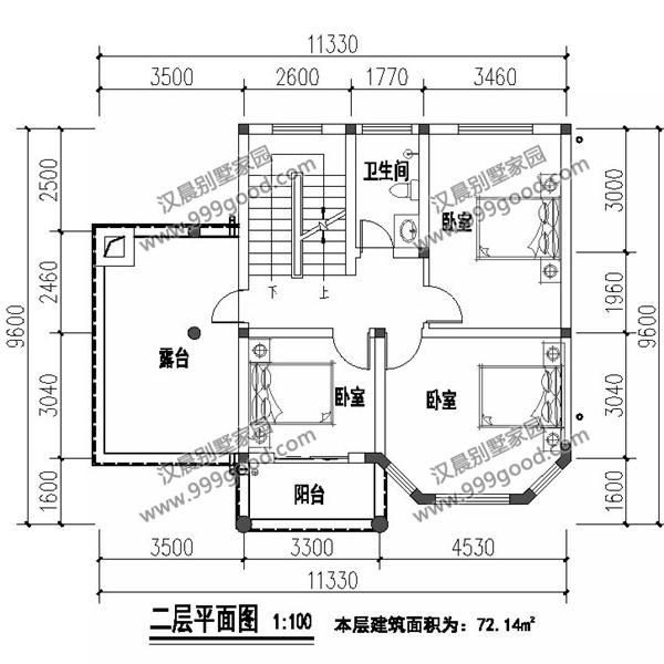 不到100平米的三層別墅，還有5室2廳，中空和旋轉樓梯！