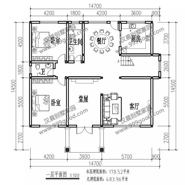 非常經典的三層別墅設計圖紙，美觀大氣，看一眼都想蓋！