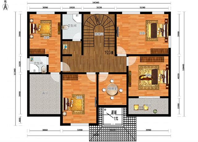 155平米的二層別墅，造價還不到30萬，簡單大氣、經濟實惠！
