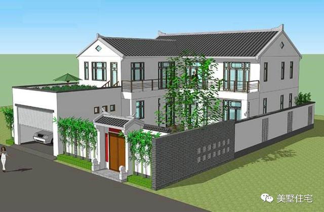 30款中式風格別墅效果圖，一二三層都有，像世外桃源一樣漂亮