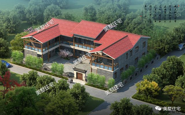 30款中式風格別墅效果圖，一二三層都有，像世外桃源一樣漂亮