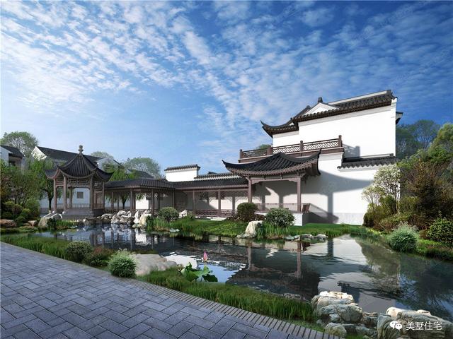 30款中式風格別墅效果圖，一二三層都有，像世外桃源一樣漂亮