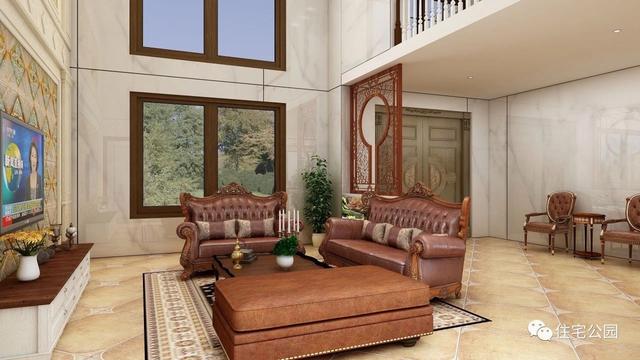 歐式兩層農(nóng)村別墅設(shè)計(jì)圖，11×12米還帶挑空客廳、半獨(dú)立式廚房，縱享美好生活