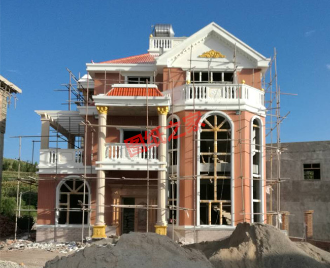 三層帶車庫農村別墅設計圖紙（含外觀效果圖）