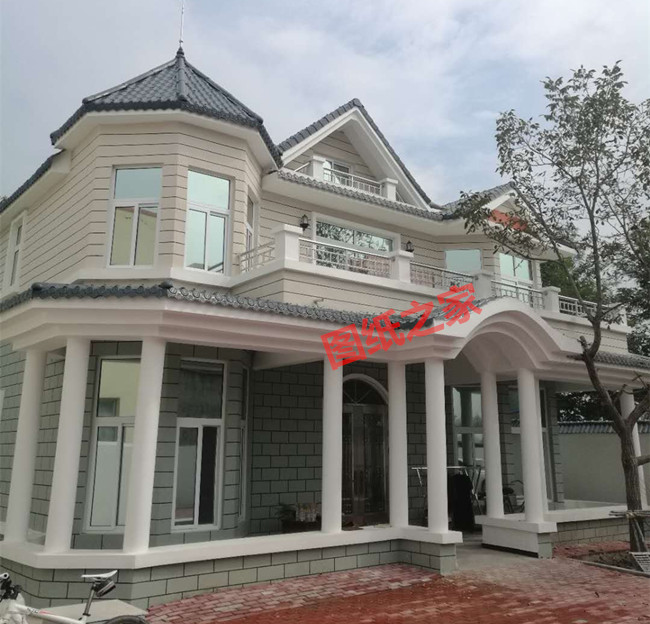 農村二層半樓房設計圖及效果圖，歐式風格