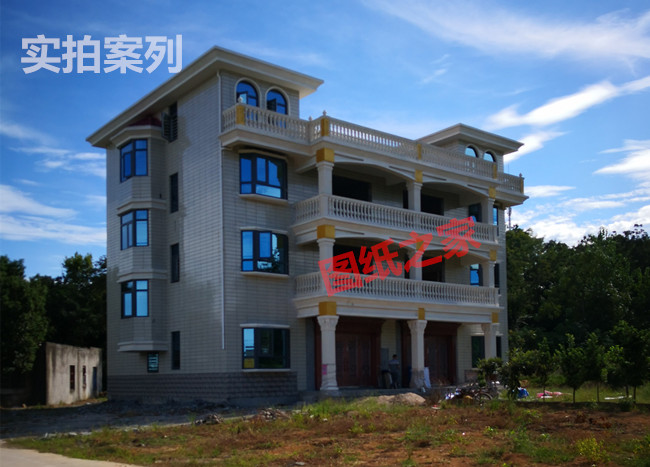 農村四層雙拼別墅房屋設計圖,造型現代、大氣