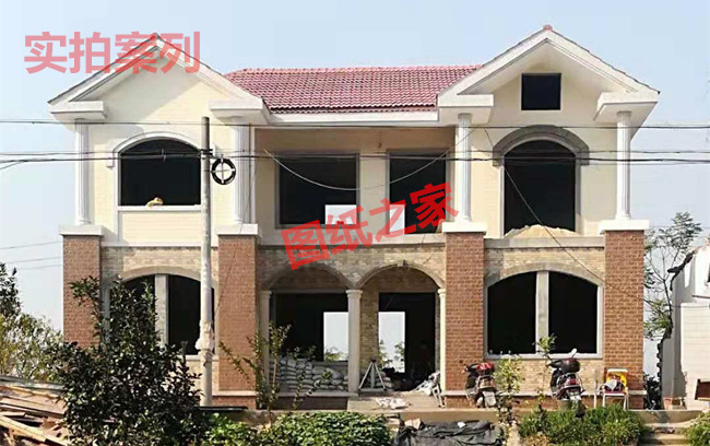 帶車庫二層別墅設計圖及效果圖，帶車庫的農村二層樓房推薦