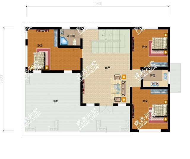 2套兩層農村自建房設計，面寬15.8米都帶車庫，第二棟屋頂設計非常特別