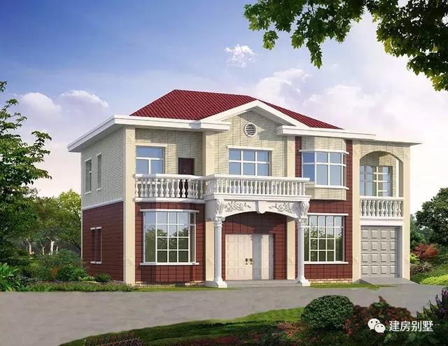 農(nóng)村二層自建房設(shè)計，帶旋轉(zhuǎn)樓梯設(shè)計，第二棟還有地下室，外墻配色好特別