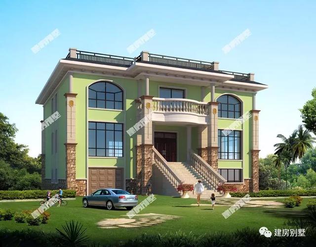 農(nóng)村二層自建房設(shè)計，帶旋轉(zhuǎn)樓梯設(shè)計，第二棟還有地下室，外墻配色好特別