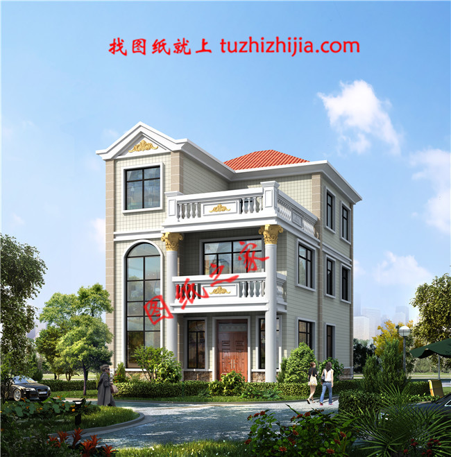 新農村小開間三層樓房設計圖,占地100平米左右