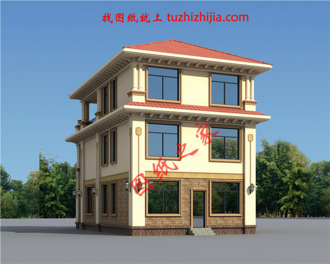 農村120方三層自建房子圖，簡單耐看、經典實用，再過20年也不落伍！