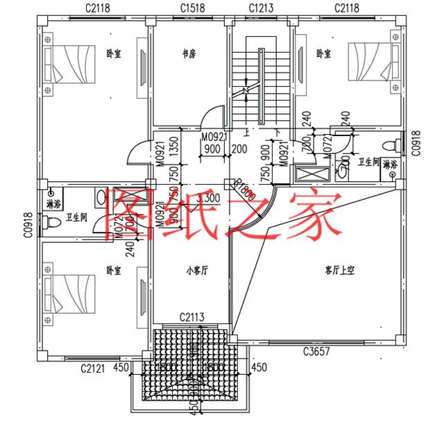 160平米三層別墅，14X13米戶型方正實用，農村自建房的首選！