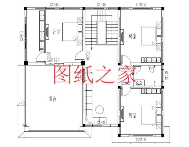 160平米三層別墅，14X13米戶型方正實用，農村自建房的首選！