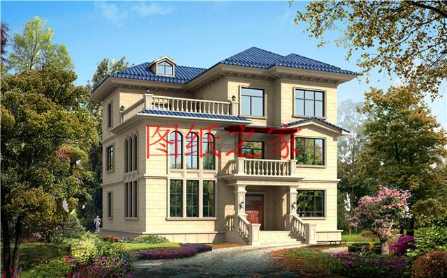 160平米三層別墅，14X13米戶型方正實用，農村自建房的首選！