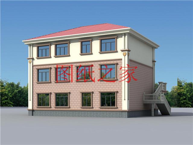 160平米三層別墅，14X13米戶型方正實用，農村自建房的首選！