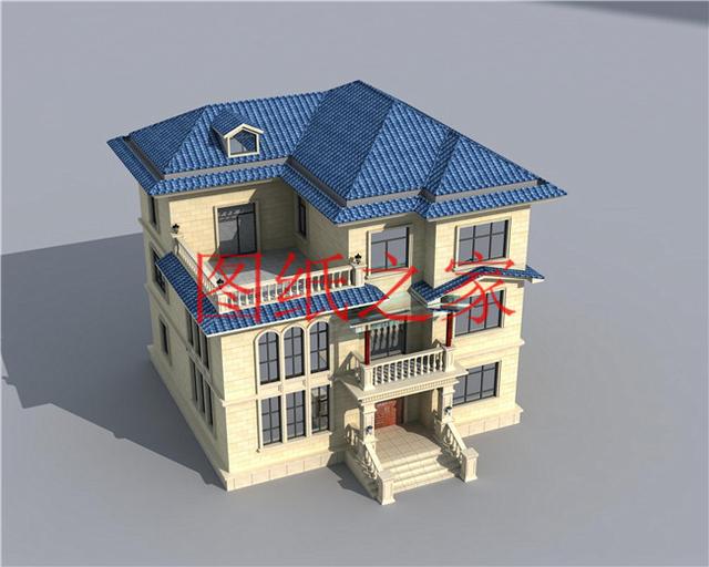 160平米三層別墅，14X13米戶型方正實用，農村自建房的首選！