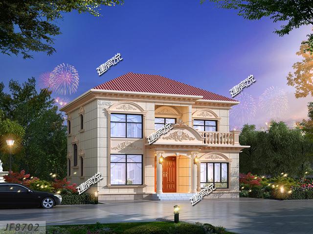 外型超美的二層小別墅設計圖，占地113平造價只需30萬，難怪這么受歡迎