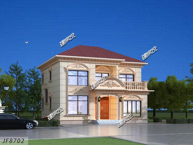 外型超美的二層小別墅設計圖，占地113平造價只需30萬，難怪這么受歡迎