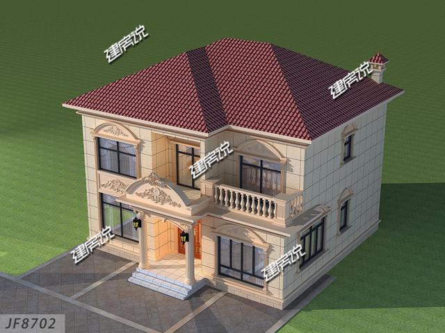 外型超美的二層小別墅設計圖，占地113平造價只需30萬，難怪這么受歡迎