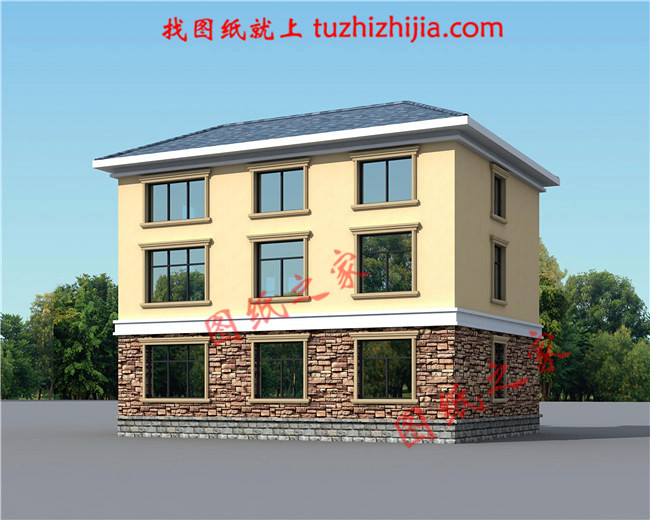 農村100平米自建房圖紙設計，小宅基地也能建成大氣實用的別墅！