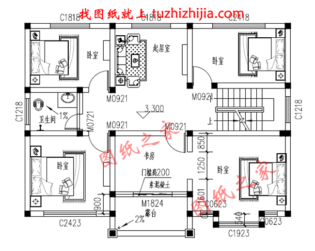 農村100平米自建房圖紙設計，小宅基地也能建成大氣實用的別墅！