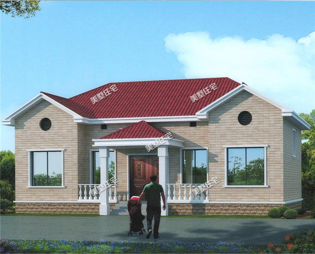 5套一二層農村養老別墅設計圖，第三款造價18萬，你喜歡嗎？