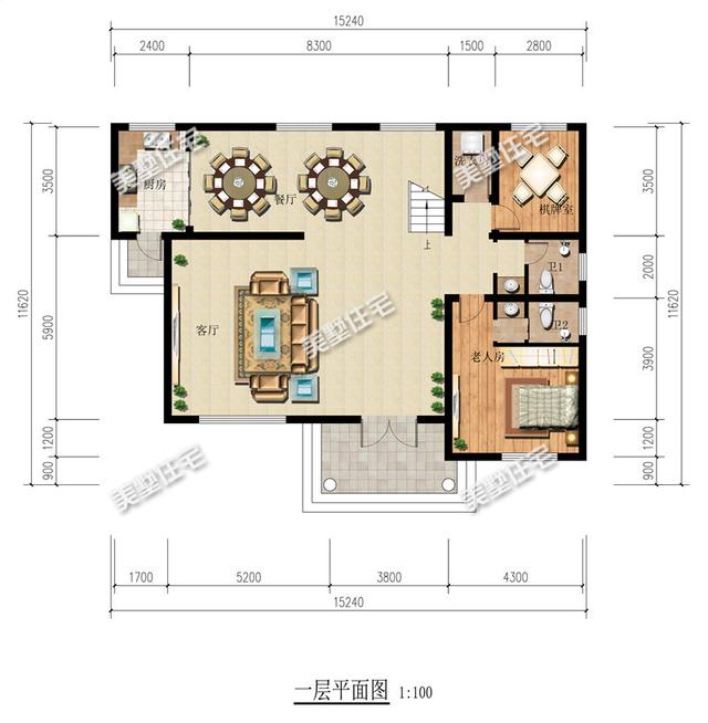 5套一二層農村養老別墅設計圖，第三款造價18萬，你喜歡嗎？