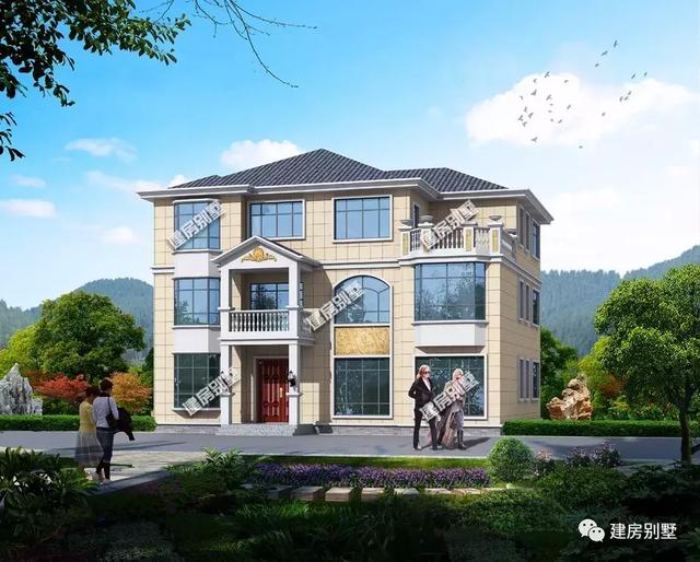 3棟農(nóng)村三層自建房設計圖，面寬都是15米多，第三套能住兩家人！