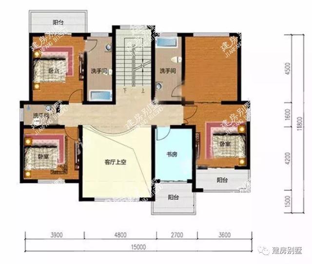 3棟農(nóng)村三層自建房設計圖，面寬都是15米多，第三套能住兩家人！