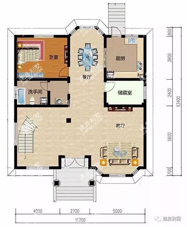 3套三層別墅設計圖，采光窗是多邊形的，棟棟都是自建房中的精品