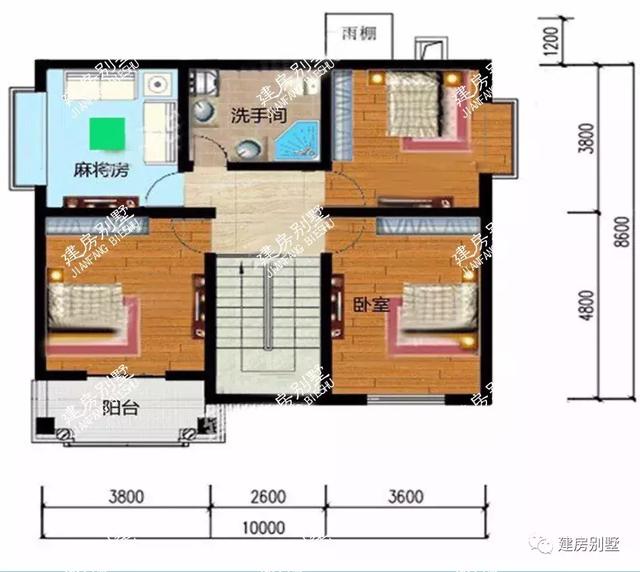 3套兩層別墅設計圖，開間10米造價非常低，20來萬就能建起來