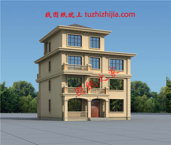 農(nóng)村60萬別墅款式戶型圖及外觀效果圖,客廳中空