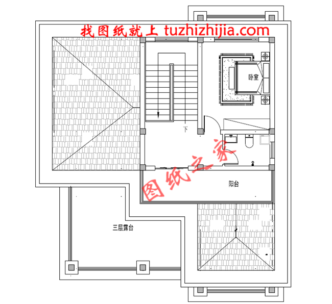 農(nóng)村60萬別墅款式戶型圖及外觀效果圖,客廳中空