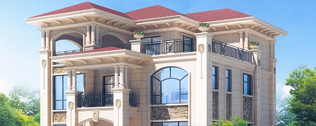 農村50萬三層別墅款式自建房圖，建成村里人都羨慕壞了！