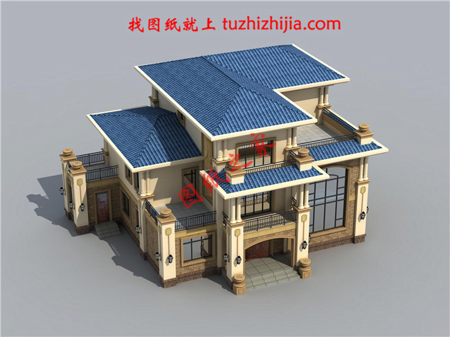 農村50萬三層別墅款式自建房圖，建成村里人都羨慕壞了！