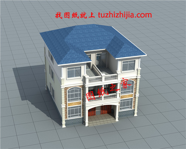 三層雙拼別墅效果圖及戶型圖,占地150平米