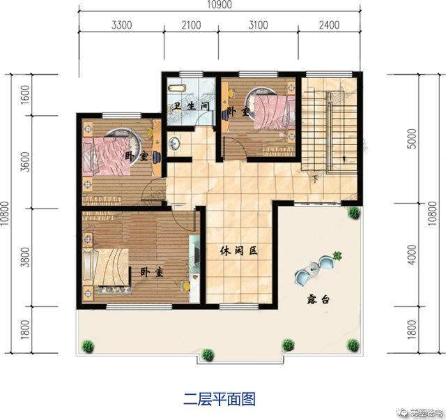 11x11米農(nóng)村兩層別墅設(shè)計(jì)圖紙，外觀典雅大方內(nèi)部舒適合理
