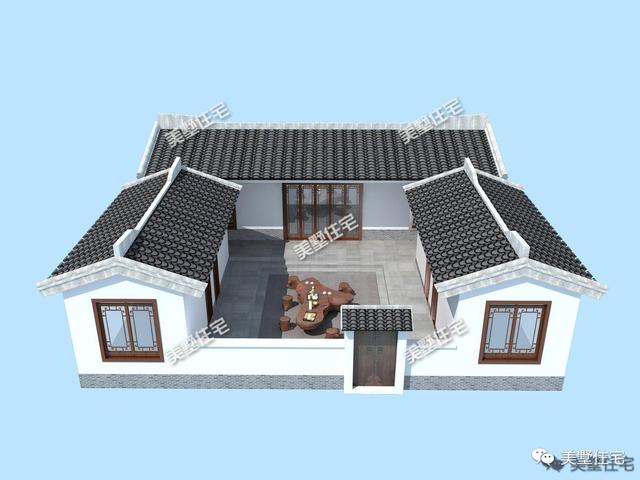 農村平房別墅設計，14x13米5室1廳帶堂屋，蓋好了比別墅更美！