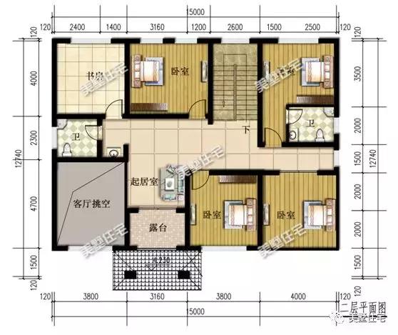 3帶車庫的農村二層別墅設計圖，外觀精美，建一棟面子十足