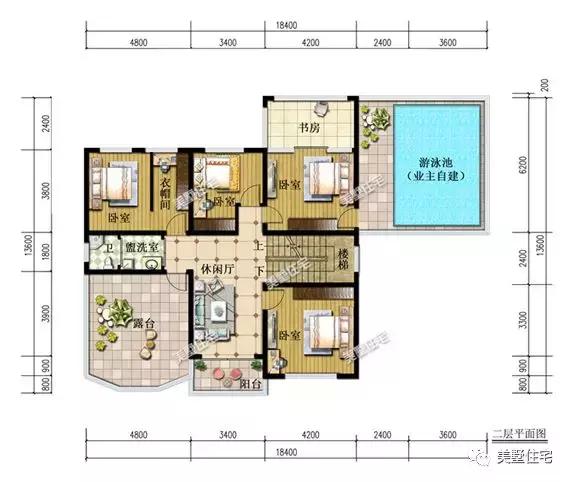 3帶車庫的農村二層別墅設計圖，外觀精美，建一棟面子十足